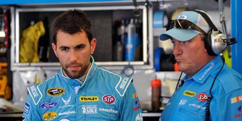 Todd Parrott, right, was suspended by NASCAR on Oct. 17 for a failed drug test.