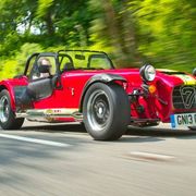 The Caterham Seven 620R. 0-60 mph in 2.8 seconds. Coming to the United States, quickly.