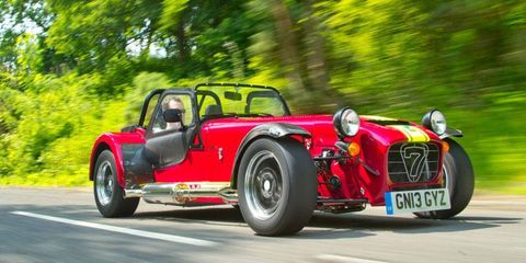 The Caterham Seven 620R. 0-60 mph in 2.8 seconds. Coming to the United States, quickly.