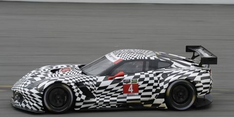 Corvette Racing's C7.R led the GT Le Mans class speed chart in the first of two practice sessions at Daytona on Friday.