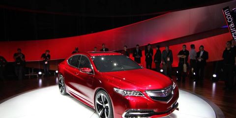 The new Acura TLX sedan debuted at the Detroit auto show on Tuesday.
