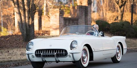 This 1954 Corvette has traveled slightly more than 1,000 miles in its lifetime.