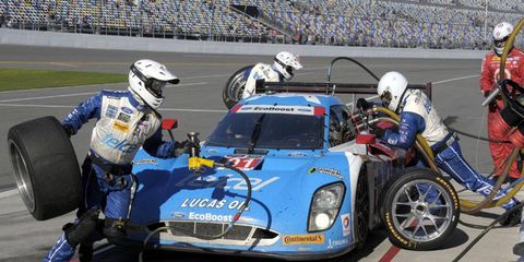 The 01 Chip Ganassi Racing Ford EcoBoost Riley finished 43rd at the Rolex 24 as engine trouble sent the car to the sidelines.