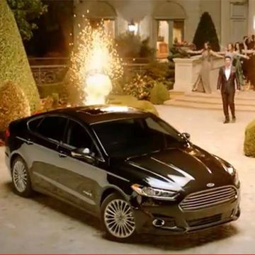 James Franco got nearly double in Ford's fuel-economy focused Fusion Hybrid commercial.