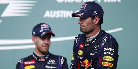 Mark Webber (right) and Sebastian Vettel were not always the most friendly teammates, but they made a formidable pair for Red Bull.