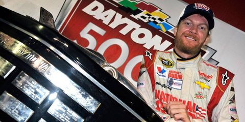 Dale Earnhardt had a busy Sunday night in Florida. In addition to winning the Daytona 500, he joined Twitter.