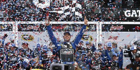 Jimmie Johnson won last year's Daytona 500, and when Fox replayed the broadcast during a rain delay for this year's race, many fans were confused.