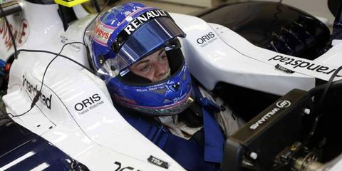 Susie Wolff at the 2013 Formula One Young Driver Test.