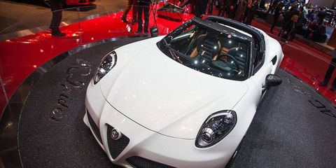Alfa dropped the top on the 4C for Geneva.