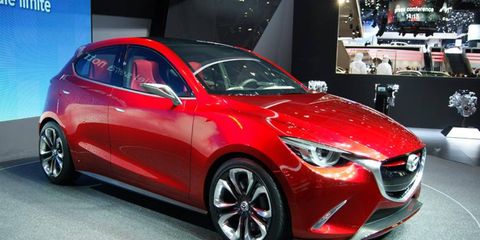 We fully expect the next Mazda 2 to look almost exactly like this concept that appeard at the Geneva auto show.