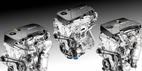 GM introduced 1.0-, 1.4- and 1.5-liter engines on Wednesday.