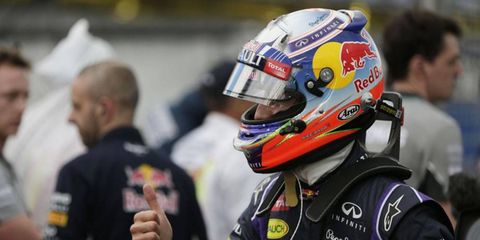 Daniel Ricciardo finished second in Australian GP qualifying on Saturday. Rookie Kevin Magnussen finished fourth.