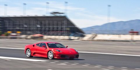 The Ferrari F430 costs $299 to rent for five laps.