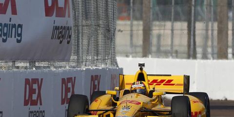 Rain caused the qualifying sessions for IndyCar's race in St. Petersburg to be delayed three hours.