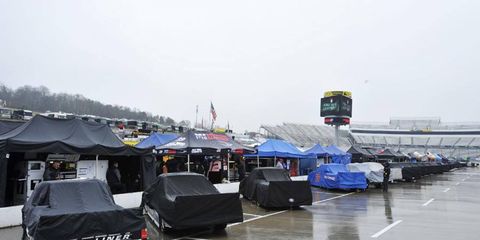 Rain swept over Martinsville and stalled any on-track activity for NASCAR on Saturday.