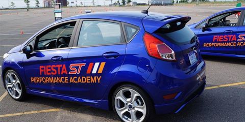 Ford Fiesta STs for part of the EcoBoost Challenge.