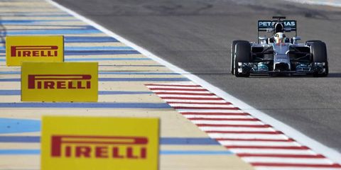 Lewis Hamilton set the pace during Formula One testing in Bahrain on Wednesday.