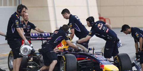 The Red Bull Racing Formula One team is working hard to get its car up to speed so it can compete with Mercedes.