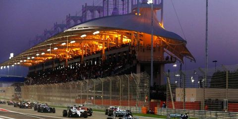 Mercedes drivers Nico Rosberg and Lewis Hamilton dominated the Formula One Bahrain Grand Prix.