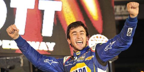 Chase Elliott, an 18-year-old senior in high school, schooled some of the best in the business in winning the NASCAR Nationwide Series race at Texas on Friday night.