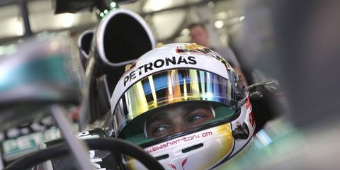 Lewis Hamilton set the pace for Bahrain practice on Friday, followed by his teammate Nico Rosberg.