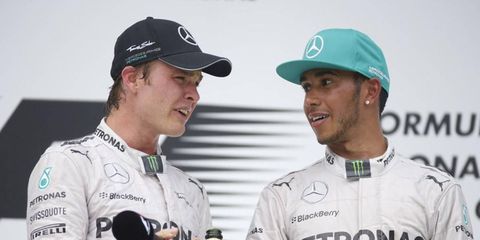 With Bahrain next on the schedule, Lewis Hamilton and Nico Rosberg are primed for a third straight Mercedes win.