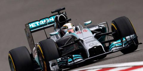 Lewis Hamilton led the field in the second practice session in Shanghai on Friday.
