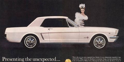 This Ford ad from 1964 was one of Betty Draper's first modeling experiences.