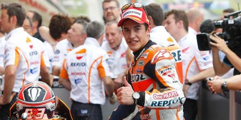 Marc Marquez led from start to finish on Sunday, and has strong chances of repeating as world champion.