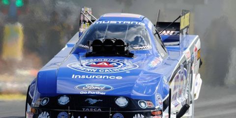 Robert Hight won the Funny Car class at the NHRA event in Charlotte on Sunday.