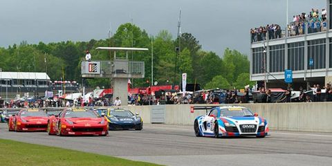 The second Pirelli World Challenge race of the weekend at Barber Motorsports Park was action packed.