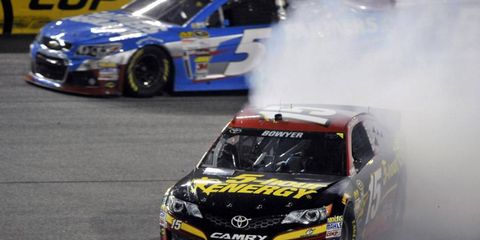Clint Bowyer spins during last year's race at Richmond. The spin (which was later deemed intentional) set off a firestorm within NASCAR.