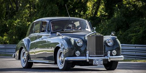 A midcentury example one of Rolls-Royce's famed sedans, the Silver Cloud.