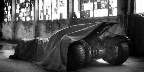 Director Zach Snyder tweeted this photo of the new Batmobile.