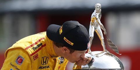 Ryan Hunter-Reay said he was on the edge of his seat while watching the replay of last week's Indy 500.