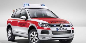 This Touareg has been outfitted for EMT duty.