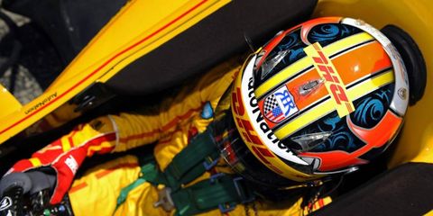 Ryan Hunter-Reay brushed a wall during qualifying on Saturday, sending him to the back of the pack.
