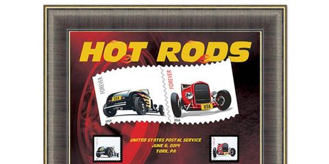 Hot rods have been leading the youth into delinquency for decades, but this USPS stamp set represents an important first step toward respectability.