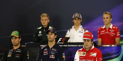 On Thursday, several Formula One drivers met with the press in preparation for the Austrian Grand Prix.
