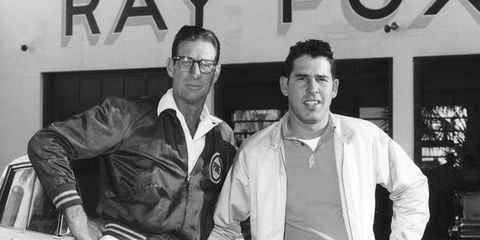 Ray Fox, with David Pearson, right, in 1961.