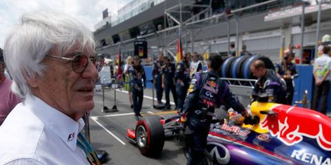 Bernie Ecclestone, who is on trial in Germany, was in the paddock at the Formula One Austrian Grand Prix on June 22.