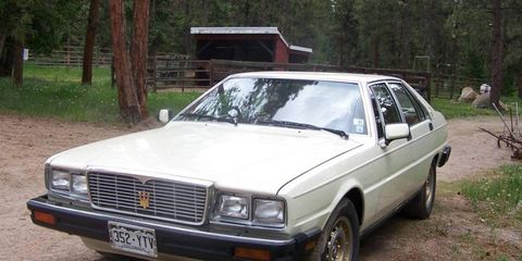 The addition of one 440 cu-in Wedge V8 only enhances the desirability of this 1985 Maserati Quattroporte III.