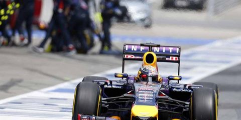 Sebastian Vettel's engine broke-down on the opening lap of the Austrian Grand Prix.