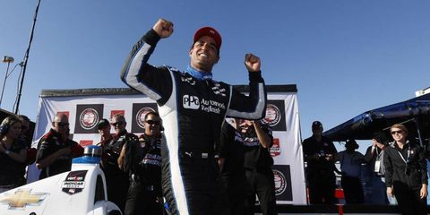 Rookie Juan Pablo Montoya won the first pole of his IndyCar career on Saturday at Pocono.