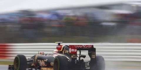 Pastor Maldonado has been excluded from qualifying and sent to the back of the grid for the British Grand Prix.