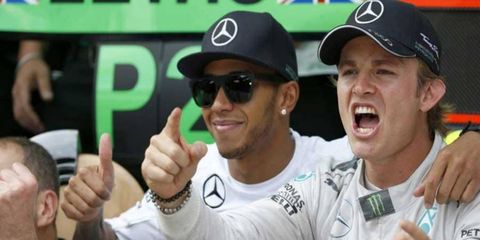 Nico Rosberg and Lewis Hamilton both participated in Saturday's press conference.