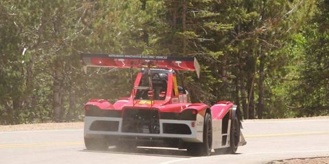 Greg Tracy and the Mitsubishi MiEV Evolution III chopped more than 30 seconds off the PPIHC EV record time.