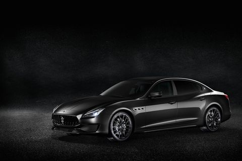 The Maserati Quattroporte, Levante and Ghibli all received the blackout treatment at the Geneva auto show.