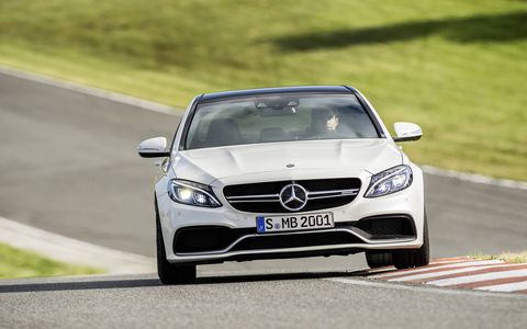 The Mercedes AMG C63 S has a 4.0-liter biturbo engine and is one of the most fuel-efficient eight-cylinder cars in the high-performance segment.