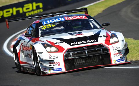 The winning Nissan GT-R Nismo at Bathurst was driven by Katsumasa Chiyo, Wolfgang Reip and Florian Strauss.